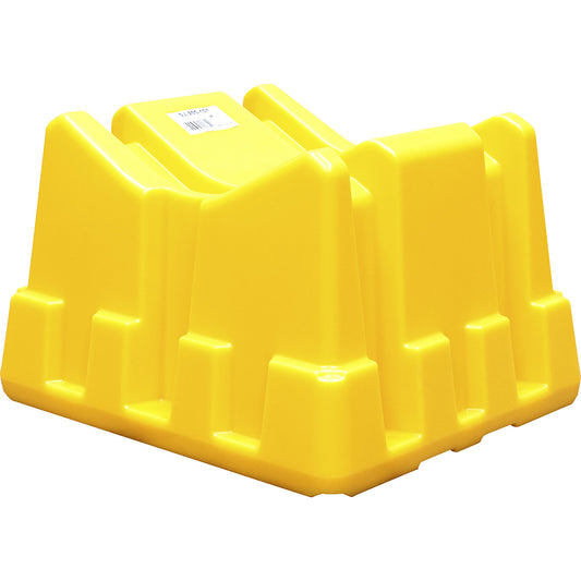 Universal drum stand made of PE, for 60 and 200 l drums, yellow.