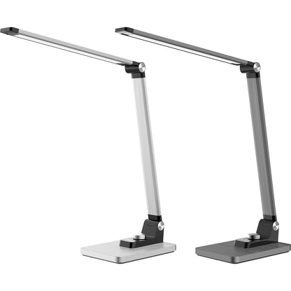 BREEZE LED table lamp, dimmable, with stand, silver, 450 lm.