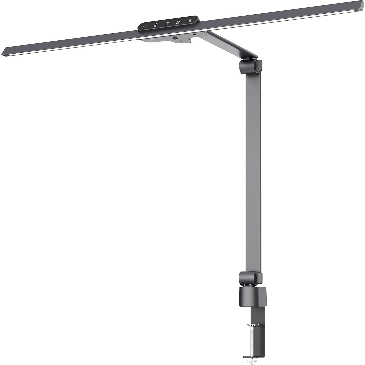 FLOW LED screen light, dimmable, with clamp base, charcoal, 1000 lm.