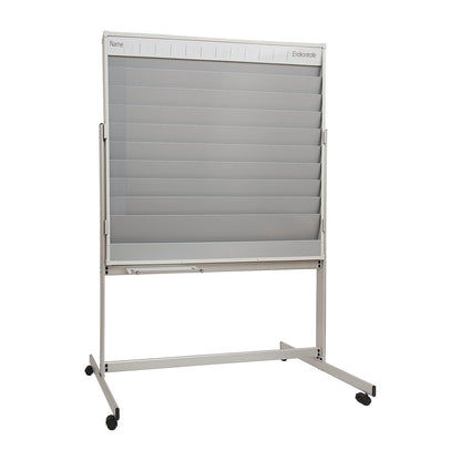 Planning board, mobile, HxWxD 1945 x 1550 x 640 mm, light grey.