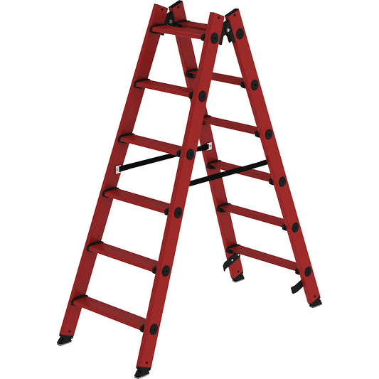 Plastic ladder, with GRP steps, 2 x 6 steps.