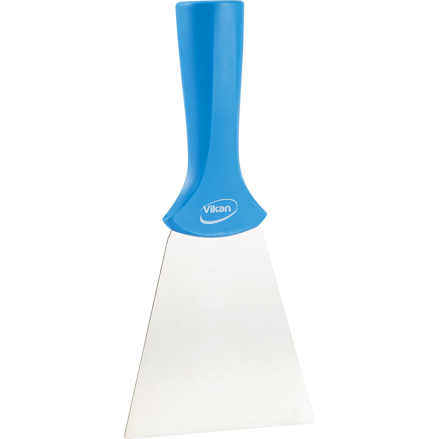 Scraper, model with handle, with stainless steel blade, pack of 10, blue.