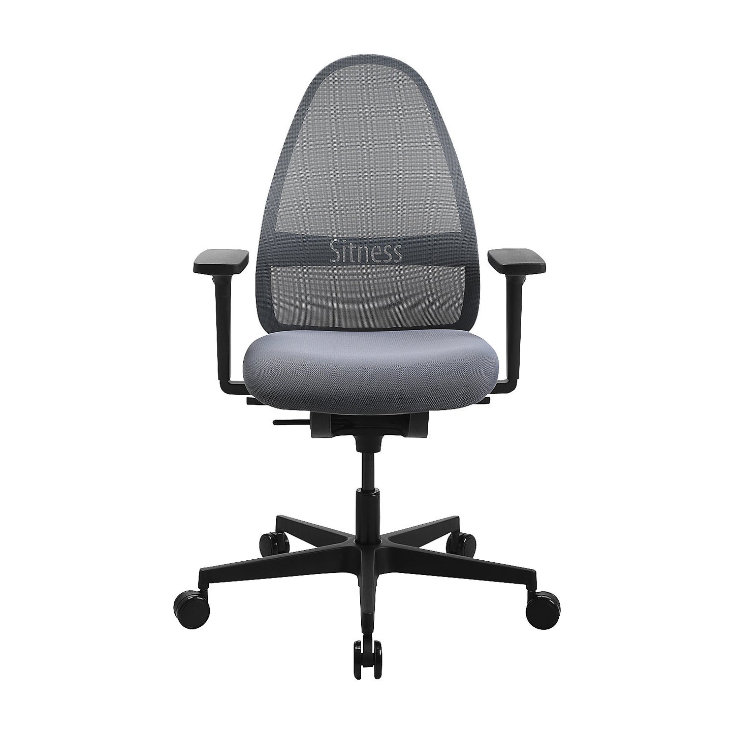 SOFT SITNESS ART office swivel chair, synchronous mechanism, with arm rests, grey.