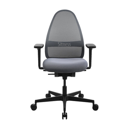 SOFT SITNESS ART office swivel chair, synchronous mechanism, with arm rests, grey.