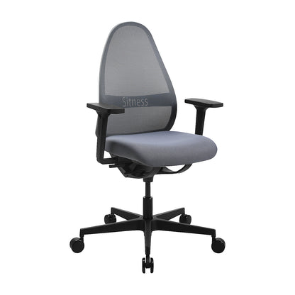 SOFT SITNESS ART office swivel chair, synchronous mechanism, with arm rests, grey.