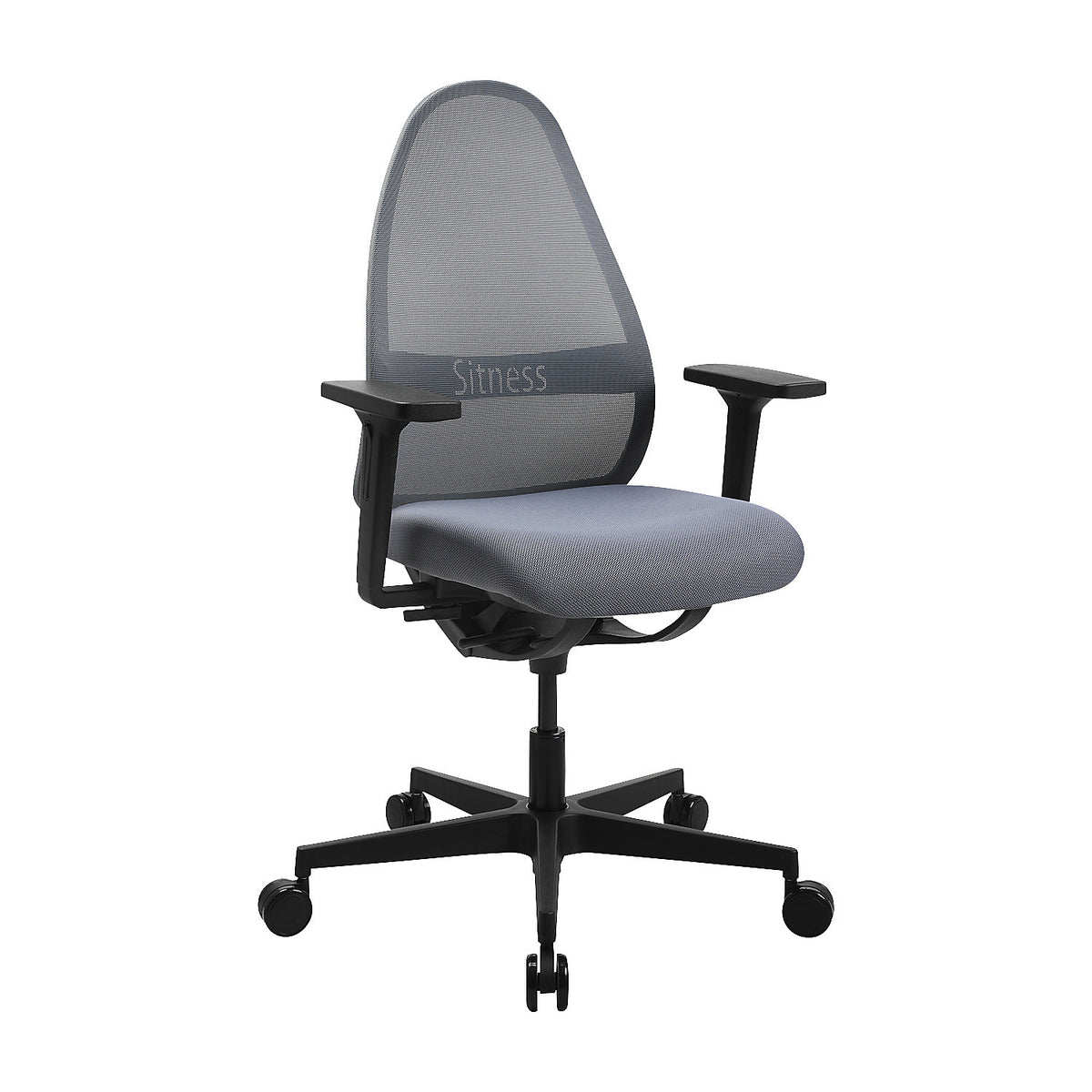 Office chair SOFT SITNESS ART, synchronous mechanism, with arm rests, grey.