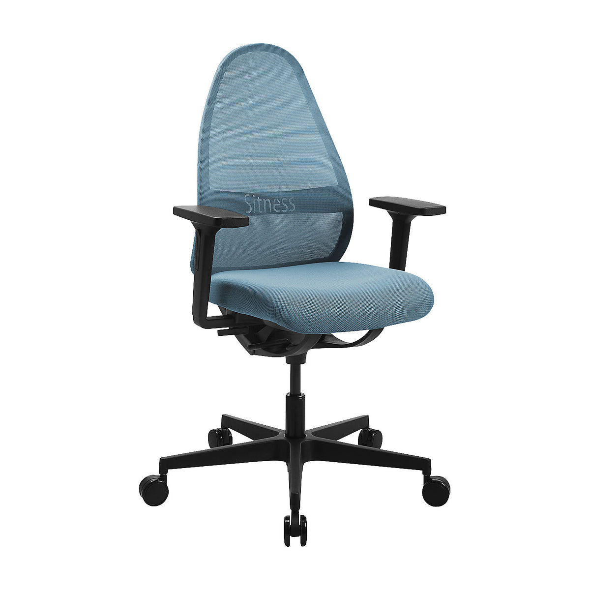 Office chair SOFT SITNESS ART, synchronous mechanism, with arm rests, blue.
