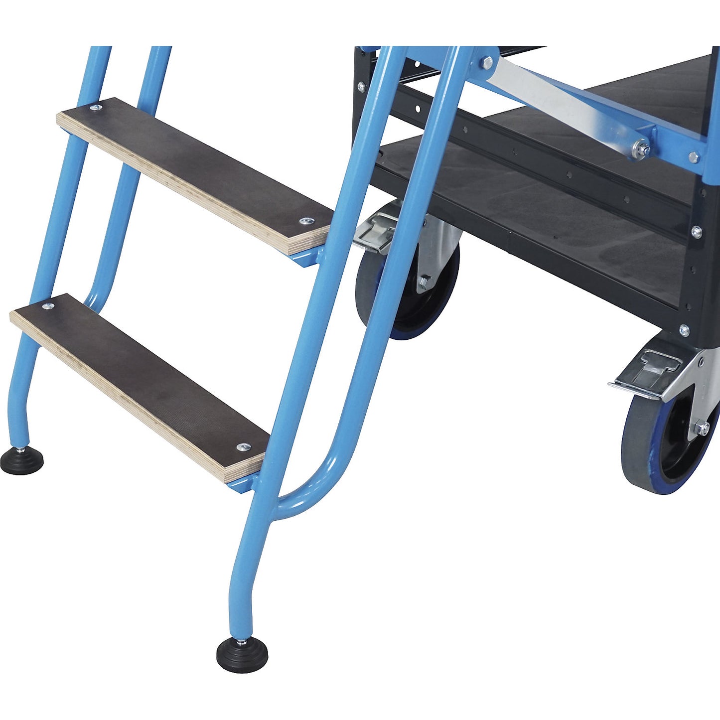 Ladder module with railing, for CustomLine shelf trucks, LxWxH 522 x 724 x 1670 mm.