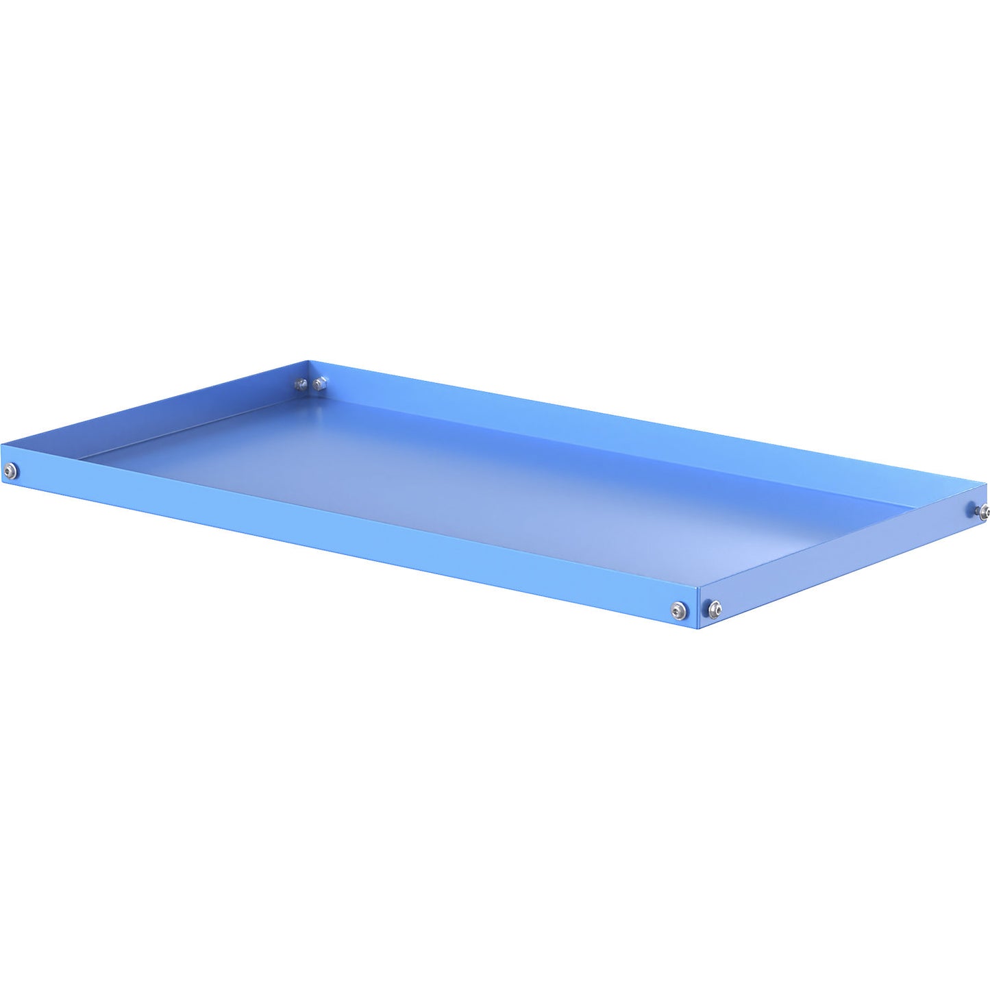 CustomLine shelf, for assembly trolley, powder coated, light blue.