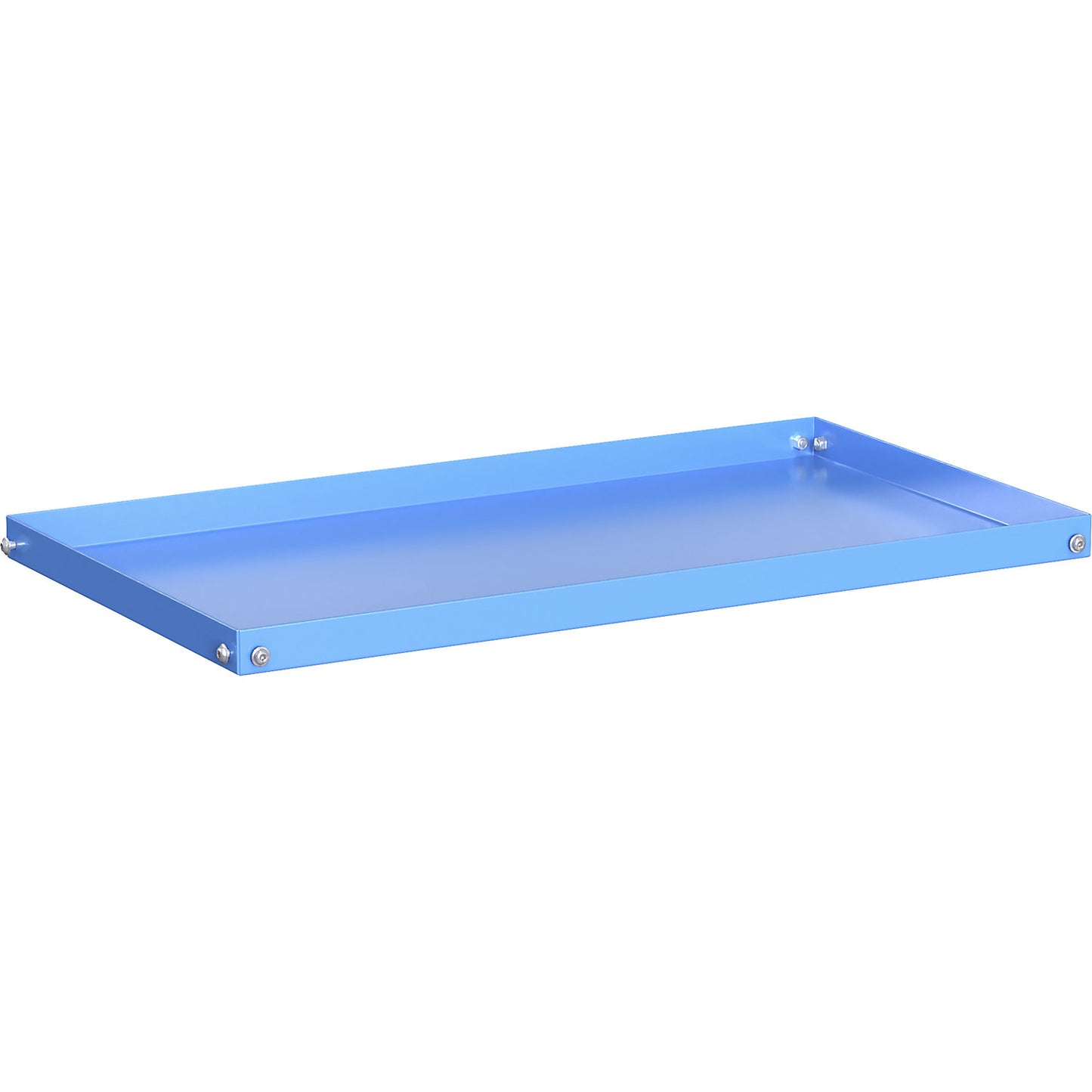 CustomLine shelf, for assembly trolley, powder coated, light blue.