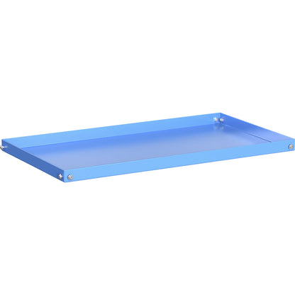 CustomLine shelf, for assembly trolley, powder coated, light blue.