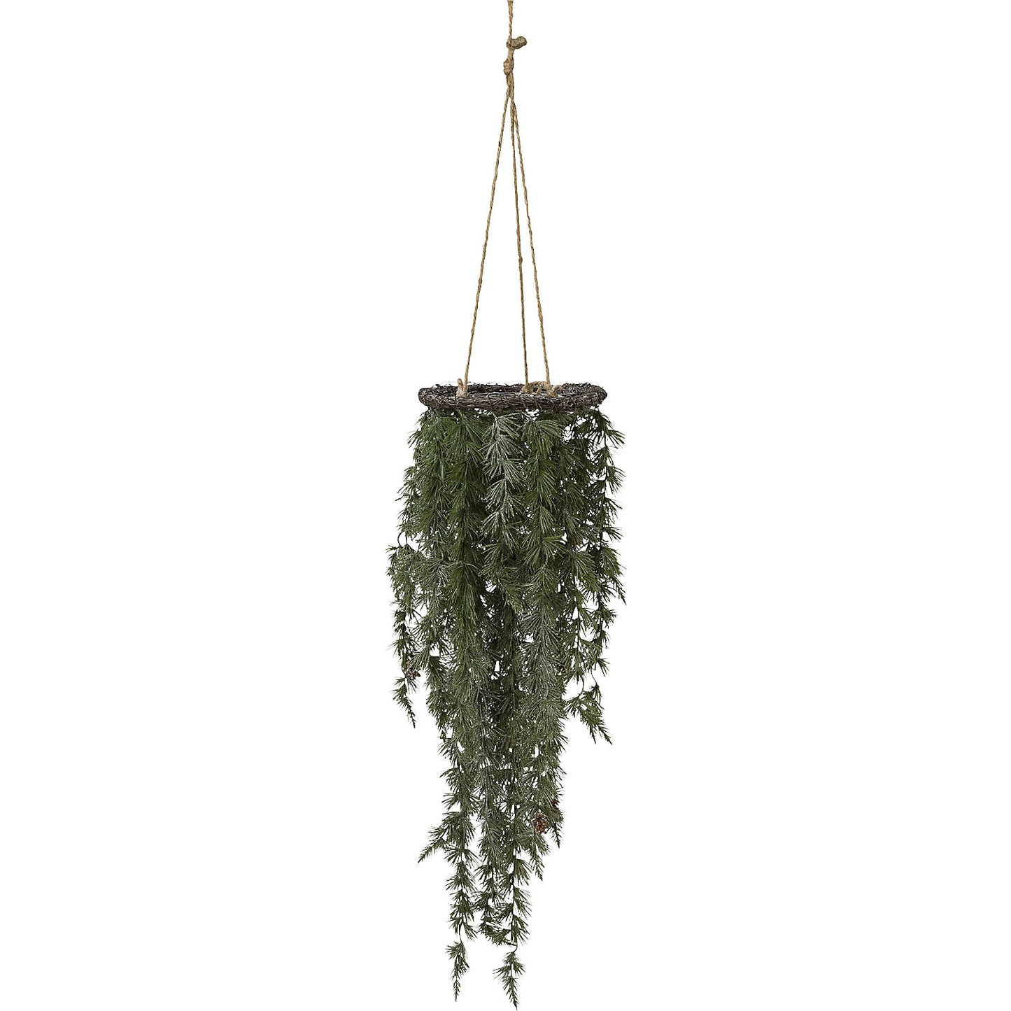 Hanging cedar, frosted finish, overall height 1250 mm.
