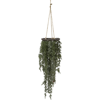 Hanging cedar, frosted finish, overall height 1250 mm.