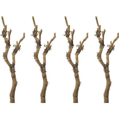 Branch with lichen, pack of 4, overall height 610 mm.