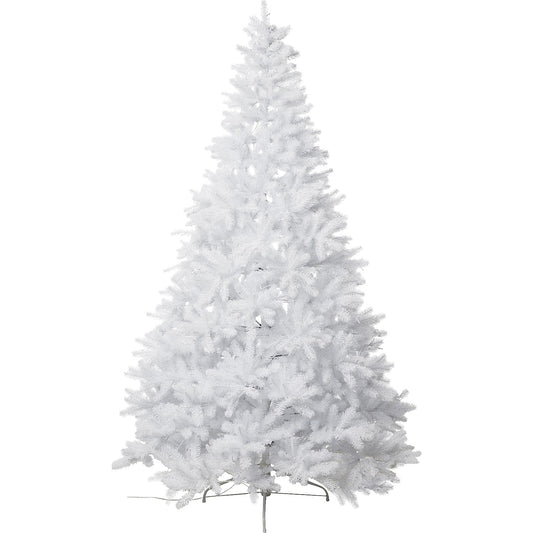 Artificial fir tree, white, stand included, overall height 2100 mm.