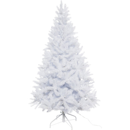 Artificial LED fir tree, white, stand included, height 1200 mm, with 150 LEDs.