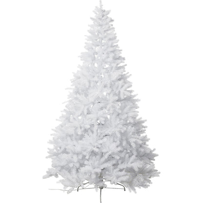 Artificial LED fir tree, white, stand included, height 2100 mm, with 450 LEDs.