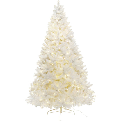 Artificial LED fir tree, white, stand included, height 1800 mm, with 350 LEDs.