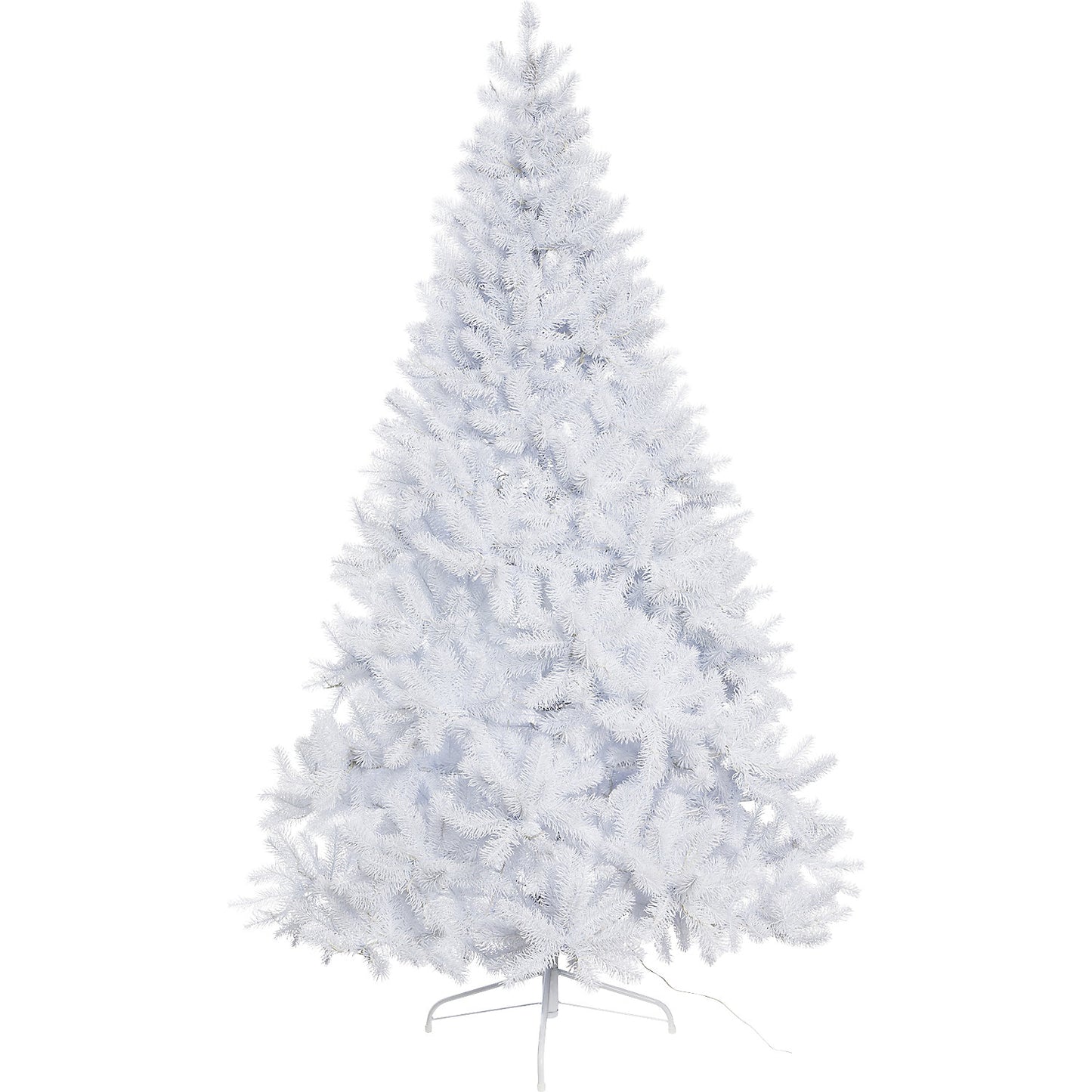 Artificial LED fir tree, white, stand included, height 1800 mm, with 350 LEDs.