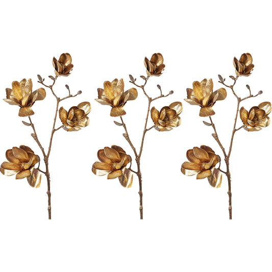 Magnolia, old gold, pack of 3, overall height 850 mm.
