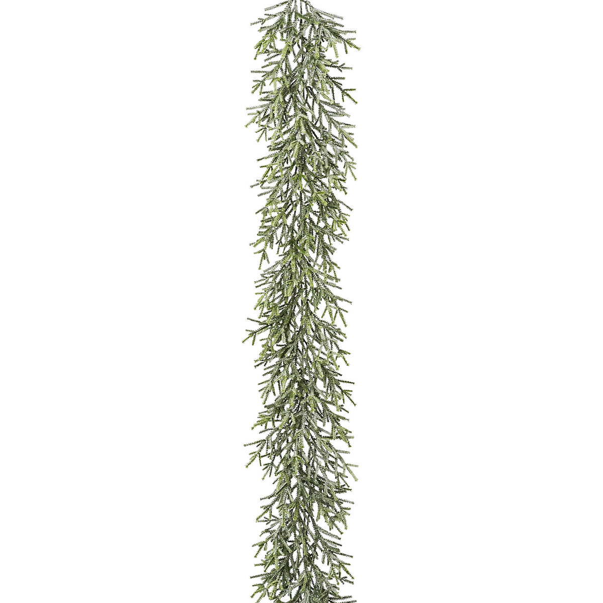 Mini spruce garland with frosted finish, pack of 2, length 1800 mm.