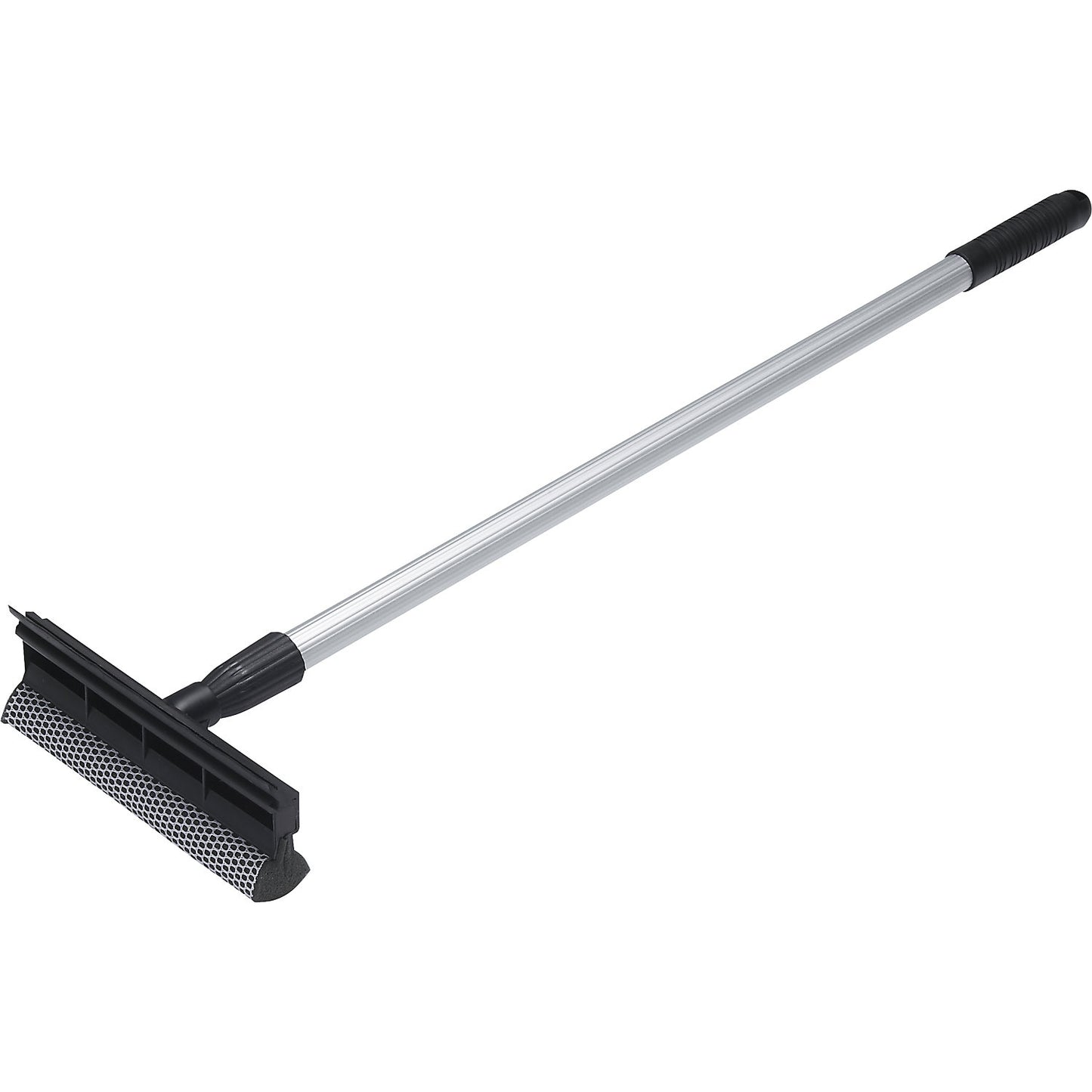 Window scraper, with sponge and telescopic handle, pack of 12, soft, black.