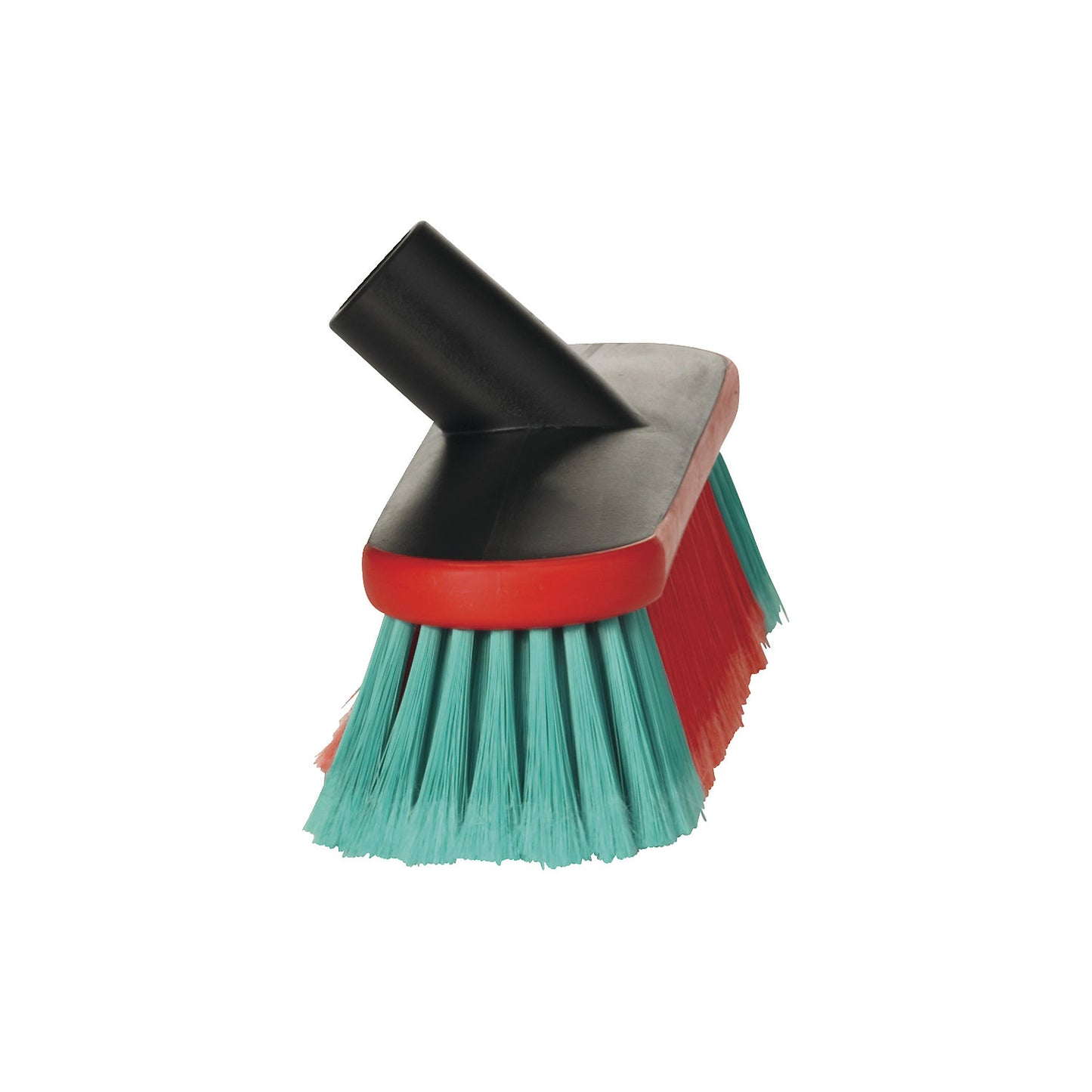 Car wash brush, with water channel, soft, black.