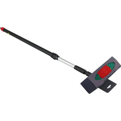 Car brush with telescopic handle, compatible with Gardena couplings, black.