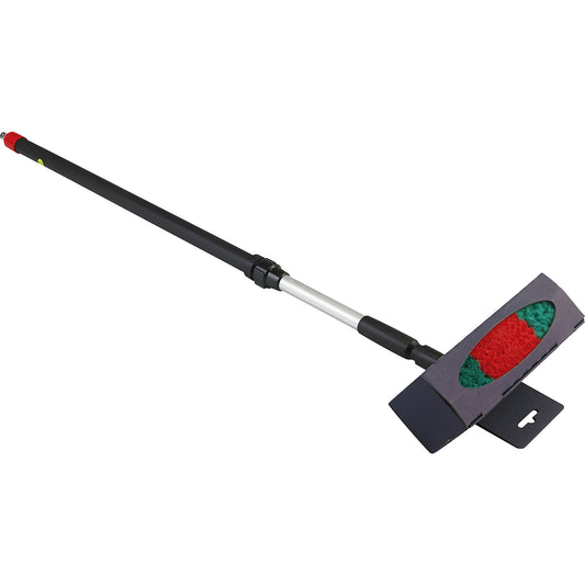 Car brush with telescopic handle, compatible with Gardena couplings, black.