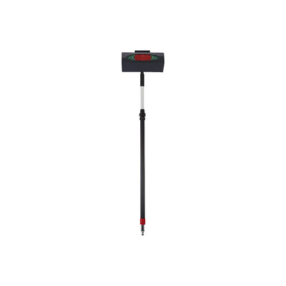 Car brush with pivoting joint, incl. telescopic handle with a water channel, black.