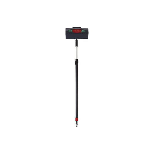 Car brush with pivoting joint, incl. telescopic handle with a water channel, black.