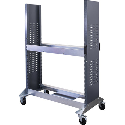 Tyre transport trolley, with perforated walls, 2 sided, LxWxH 1200 x 380 x 1750 mm.