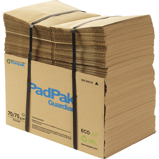PadPak Guardian paper, recycled, width 380 mm, brown, 2-ply.