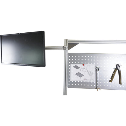 Swivel arm with monitor bracket, for TFT screens, HxWxD 125 x 125 x 600 mm.