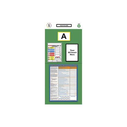 Individual rack end shadow board, rack assessment, HxW 2000 x 900 mm, green.