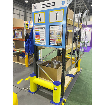 Modular rack end shadow board, first aid, HxW 2000 x 900 mm, yellow.