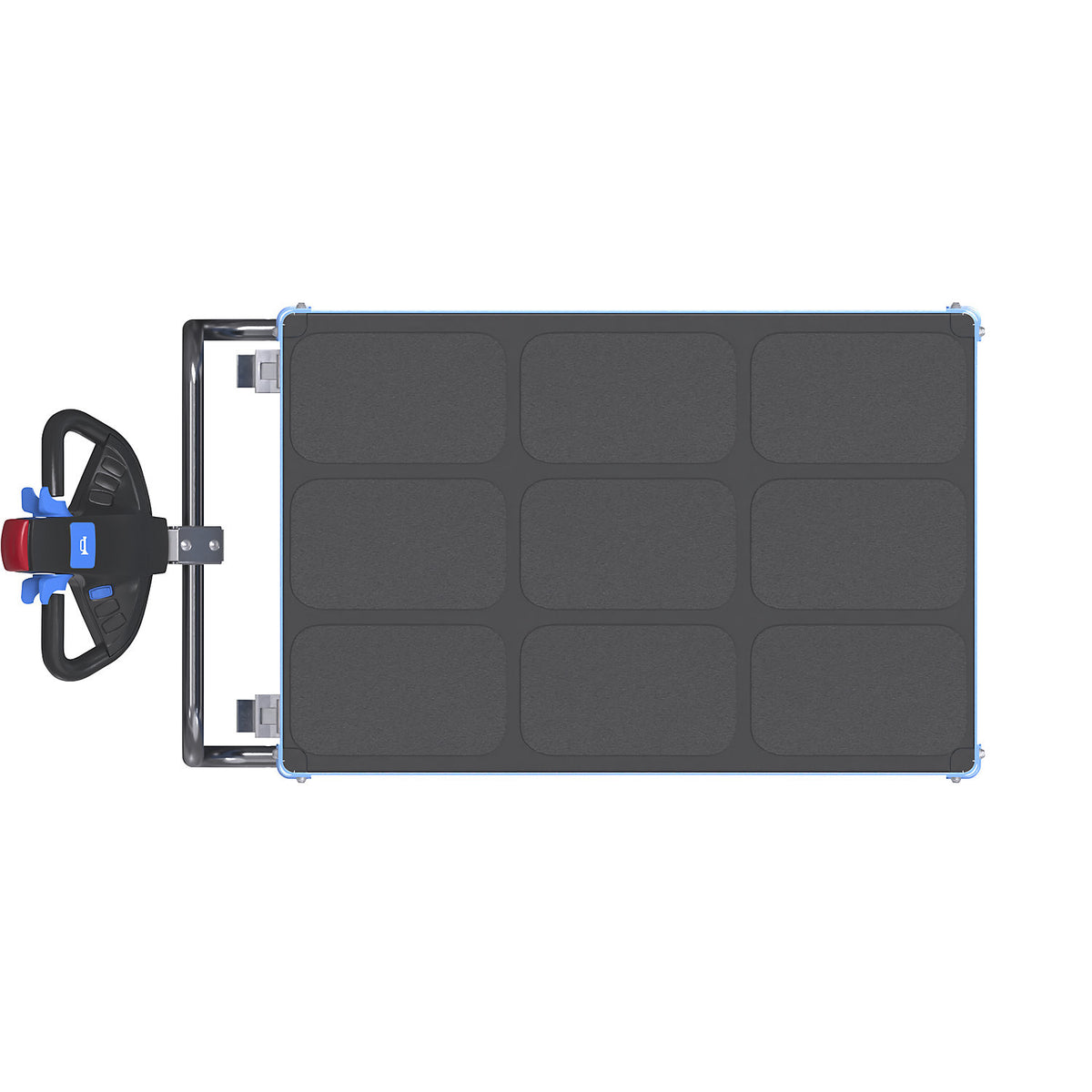 CustomLine shelf truck with electric drive, 5 shelves, charcoal RAL 7016, fully elastic.