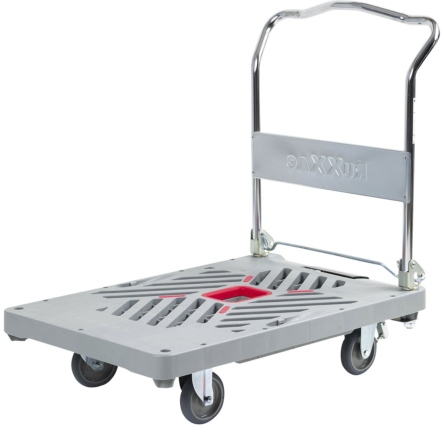 RuXXac Dandy XL platform truck, with folding push handle and brake, LxW 865 x 600 mm.