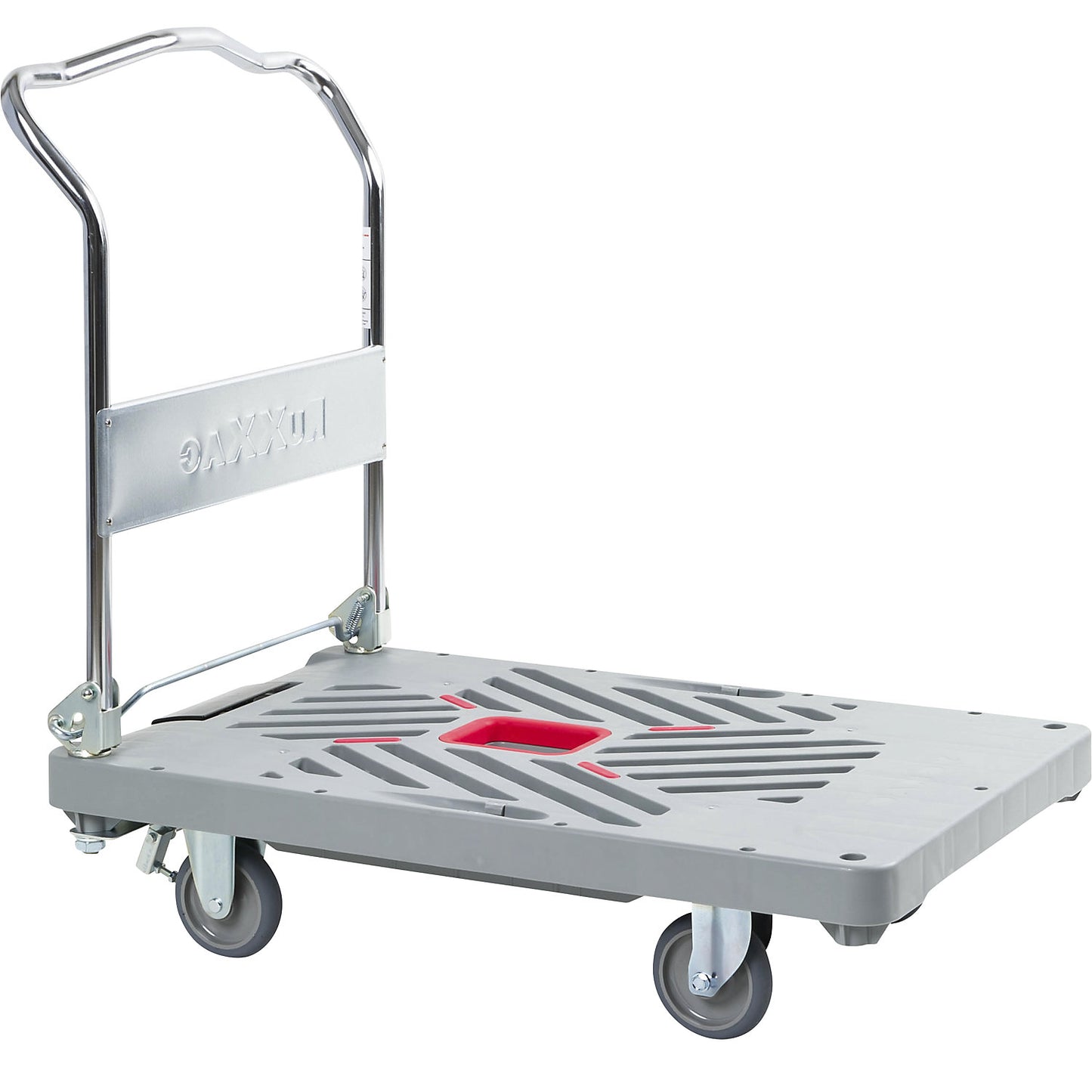 RuXXac Dandy XL platform truck, with folding push handle and brake, LxW 865 x 600 mm.