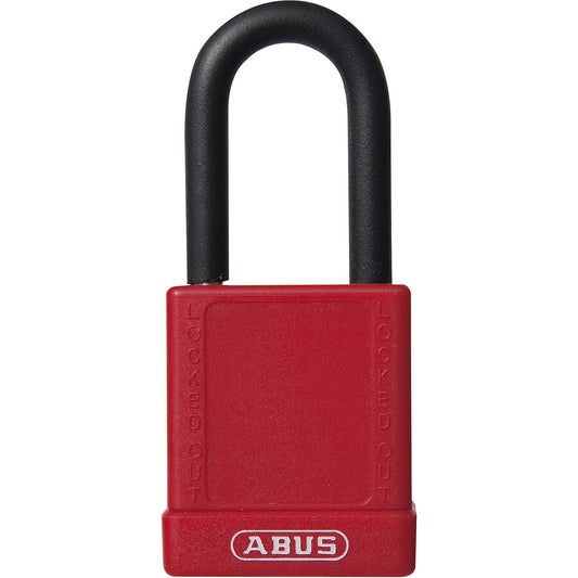 Padlock, lock out, aluminium, 74/40, pack of 6, red.