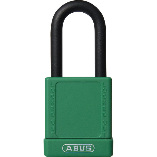 Padlock, lock out, aluminium, 74/40, pack of 6, green.
