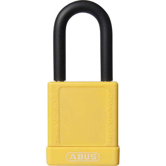 Padlock, lock out, aluminium, 74/40, pack of 6, yellow.