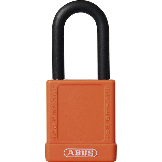 Padlock, lock out, aluminium, 74/40, pack of 6, orange.