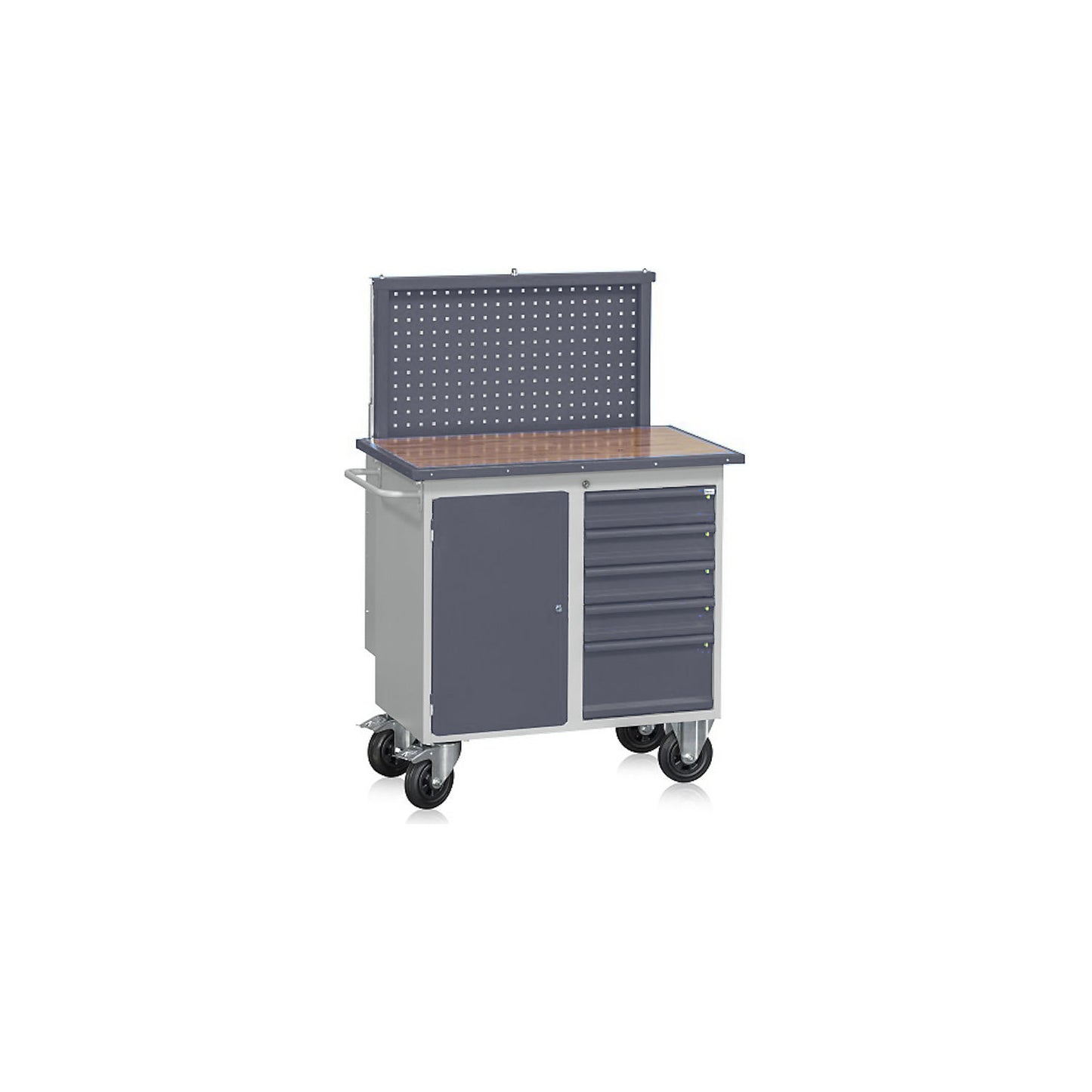 Perforated panel for mobile workbench, extendable, HxWxD 630 x 875 x 100 mm.