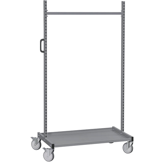 Tool and assembly trolley, can be fitted out individually with accessory elements, steel, grey.