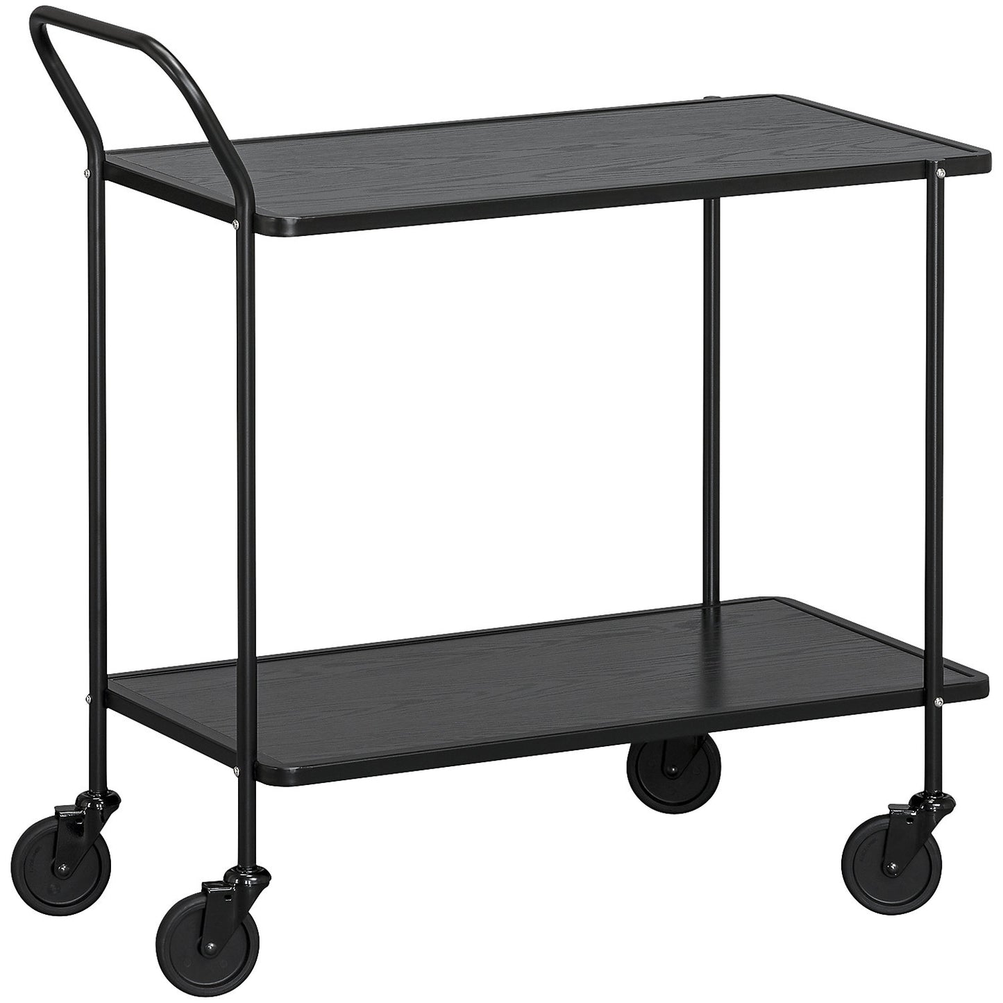 NILLA table trolley, LxWxH 790 x 430 x 880 mm, 2 shelves, black.