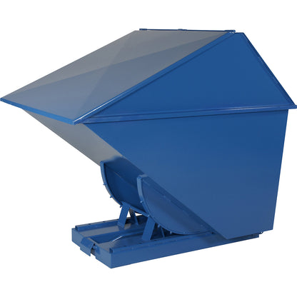 Tipping skip with high lid, blue, capacity 400 l.