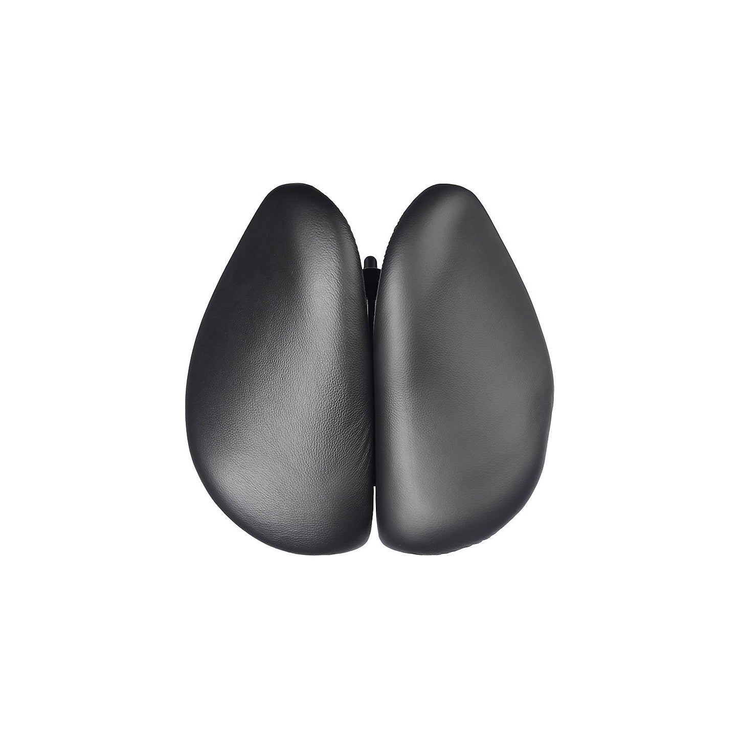 Saddle stool with a split seat, seat height 450 - 580 mm, leather, aluminium silver.