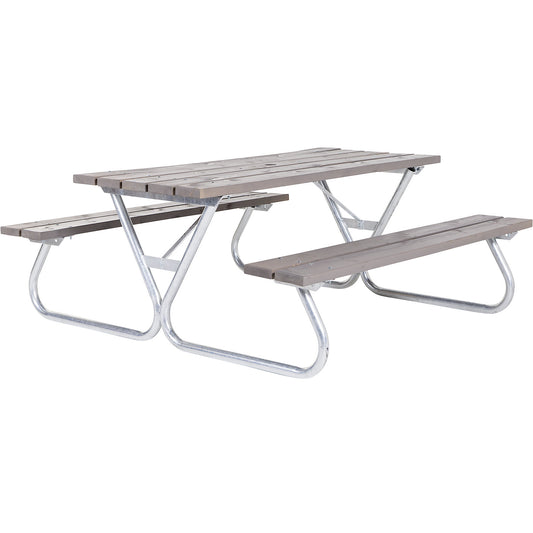 Group bench, grey, overall LxD 1800 x 1800 mm, without backrest, grey.