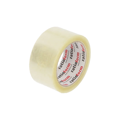 PP packing tape, hotmelt, 50 µm, pack of 6 rolls, transparent, tape width 50 mm.